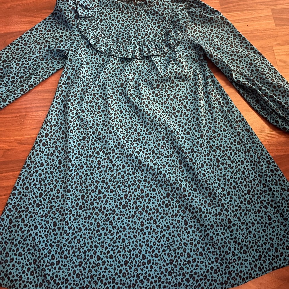 Leopard Print Long Sleeve Dress